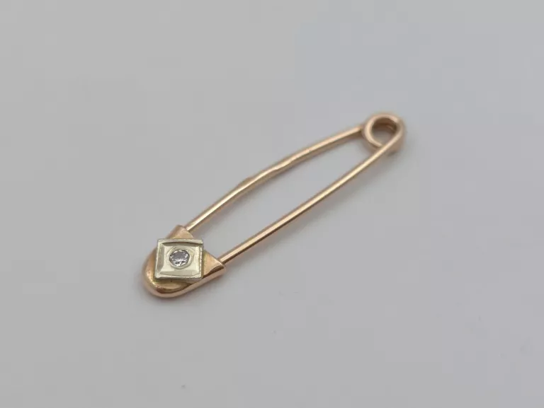 ZŁOTA BROSZKA AGRAFKA - 585 14K 0,73G