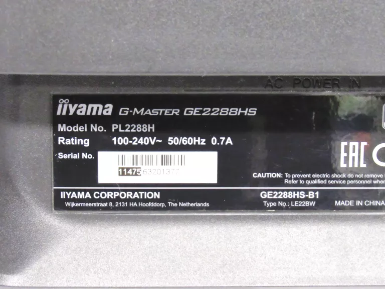 MONITOR IIYAMA G-MASTER GE2288HS