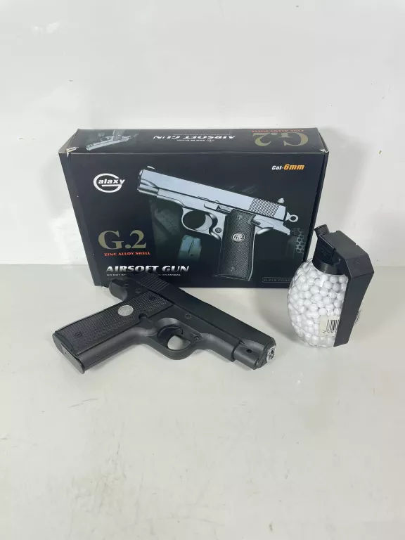 PISTOLET METALOWY NA KULKI ASG GALAXY CAL-6MM KOMPLET