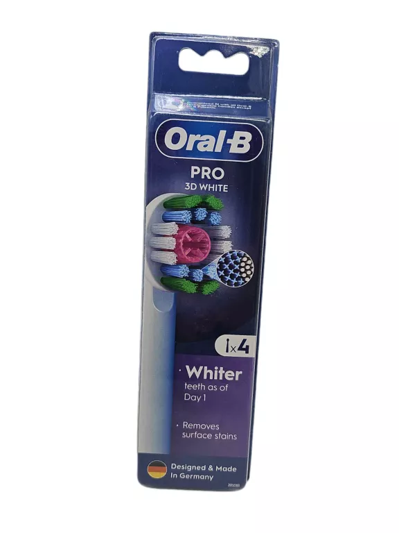 BRAUN KOŃCÓWKI ORAL-B EB18-4 PRX 3D WHITE 4 SZT.