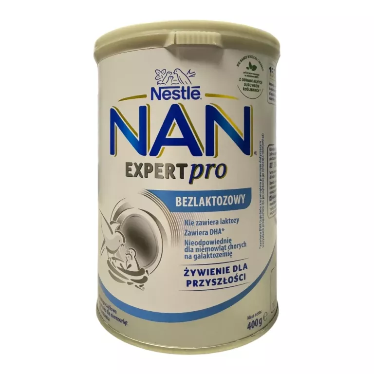 NESTLE NAN EXPERT BEZLAKTOZOWY MLEKO POCZĄTKOWE 400 G TERMIN 06/2026