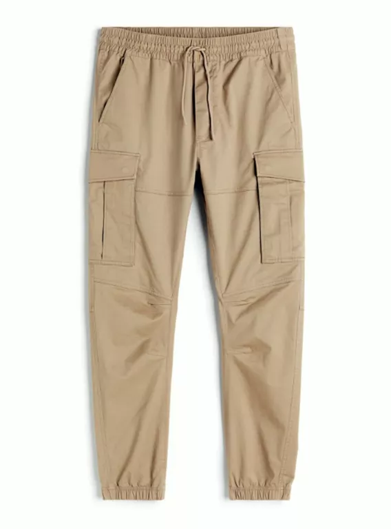 JOGGERSY CARGO SLIM FIT H&M BEŻOWE