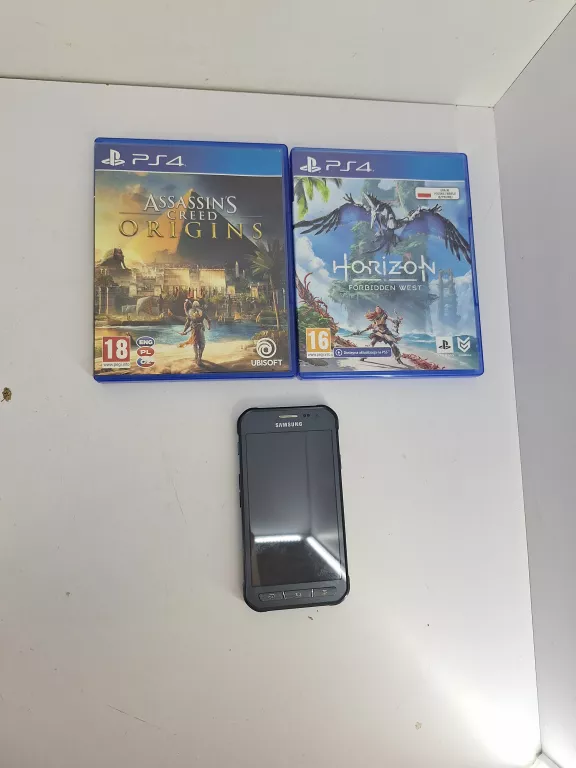 2 GRY PS4 ASSASSINS CREAD ,HORIZON FORBIDEEN WEST PS4 TELEFON SAMSUNG