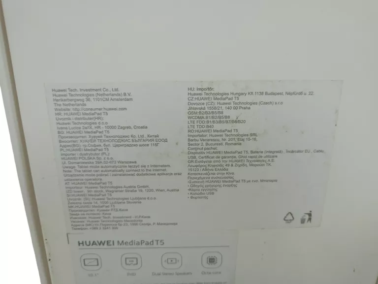 TABLET HUAWEI MEDIAPAD T5 10'1 CALI 2/16 GB