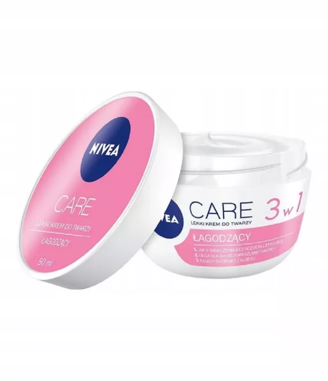 NIVEA CARE LEKKI KREM ŁAGODZĄCY 3 W 1 100 ML.