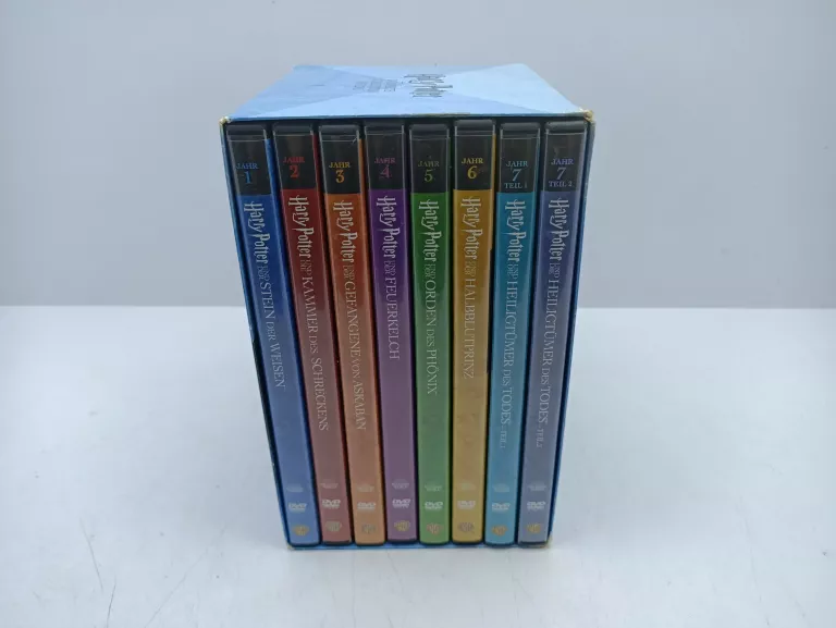 ZESTAW FILMÓW DVD HARRY POTTER 8 CZĘŚCI ANGIELSKI NIEMIECKI