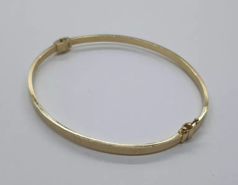 SZTYWNA ZŁOTA BRANSOLETKA 585 4,53GR ŚREDNICA 6,5CM