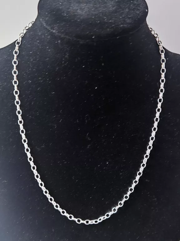 ŚLICZNY SREBRNY ŁAŃCUSZEK KRÓTKI ANKIER 5,4G 39CM