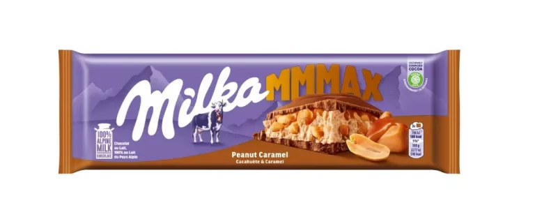 CZEKOLADA MILKA DUŻA MMMAX PEANUT CARAMEL Z NADZIENIEM KARMELOWYM 276 G