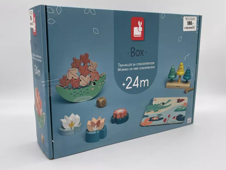 ZABAWKI DREWNIANE - ZESTAW ZABAWEK EDUKACYJNYCH BOX DLA DZIECI 24 M+, JANO