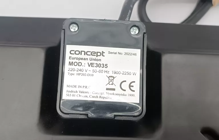 KUCHENKA PRZENOŚNA ELEKTRYCZNA CONCEPT VE-3035