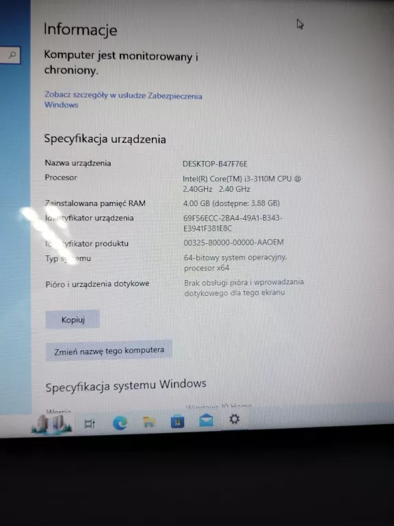 LAPTOP TOSHIBA SATELLITE C55--A-1GJ I3 4 RAM 750