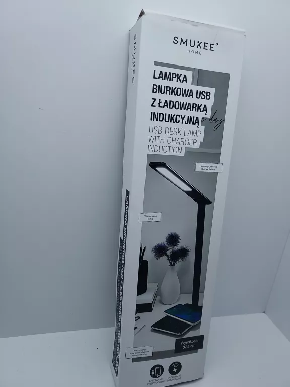 LAMPKA BIURKOWA USB Z ŁADOWARKĄ INDUKCYJNĄ SMUKEE