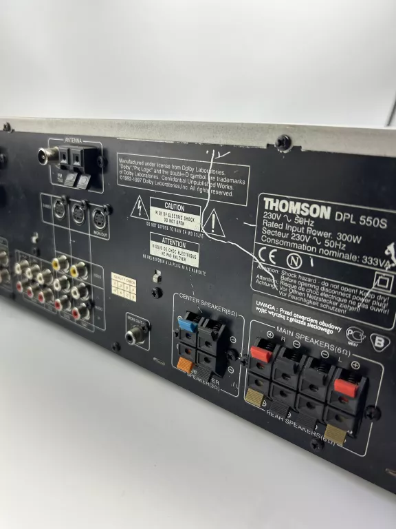 AMPLITUNER THOMSON DPL-550S 300W SREBRNY USZKODZONY! OPIS!