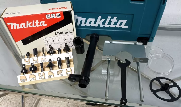 FREZARKA GÓRNOWRZECIONOWA MAKITA RP1110C + FREZY MAKITA