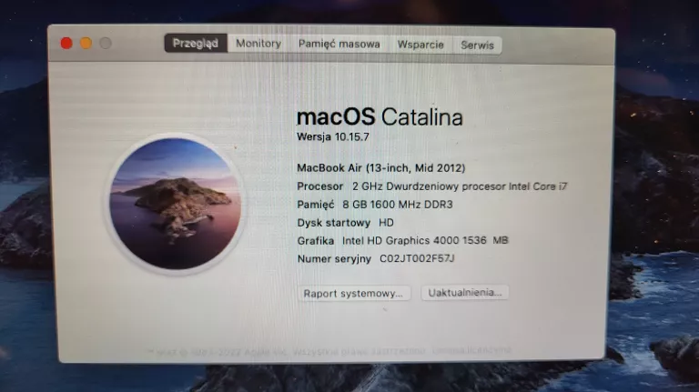 LAPTOP MACBOOK AIR 13 A1466 I7 3GEN 8GB 128GB