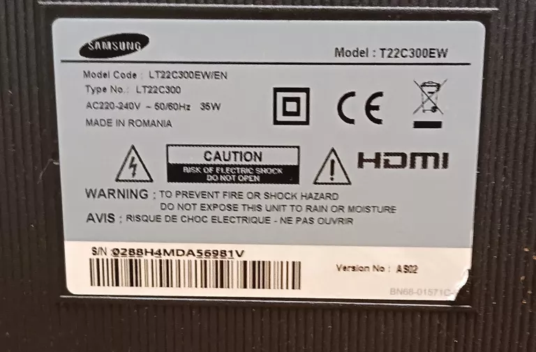 TV MONITOR SAMSUNG T22C300 PILOT