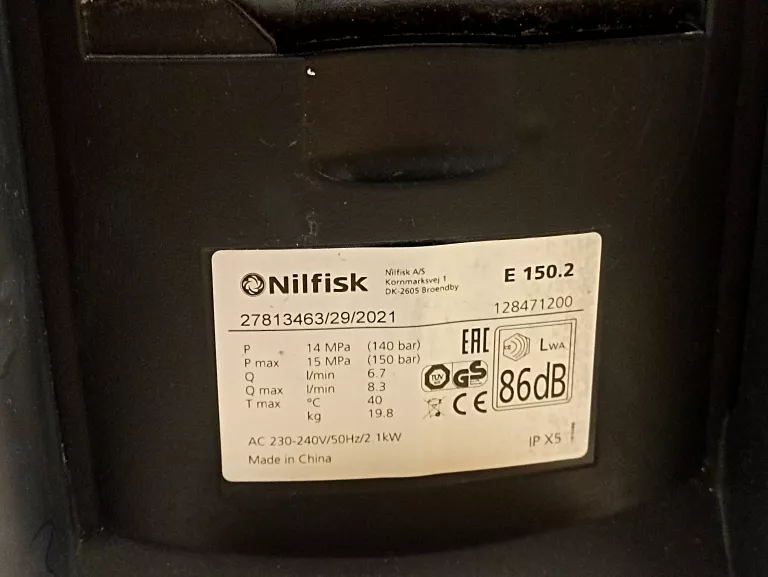 MYJKA CIŚNIENIOWA NILFISK E 150.2