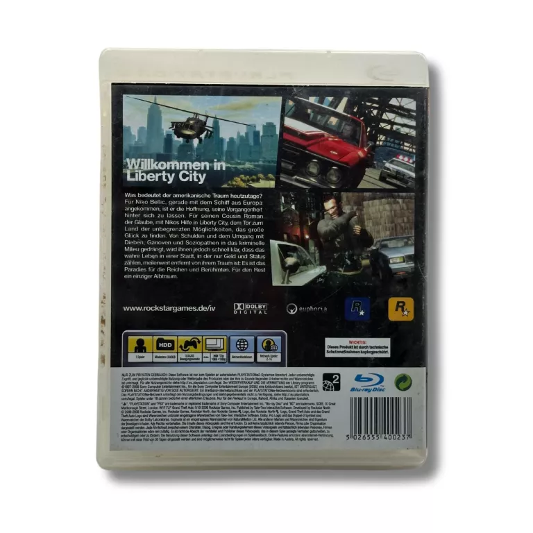 GRA PS3 GRAND THEFT AUTO IV