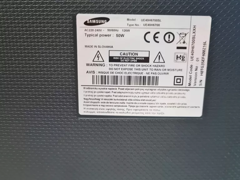 TELEWIZOR SAMSUNG UE40H6700SL + PILOT SMART TV 40