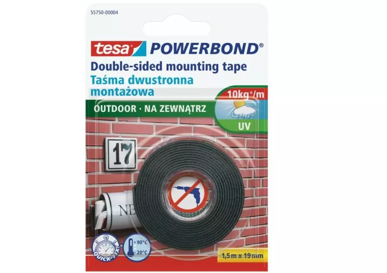 TESA TAŚMA POWERBOND SUPER MOCNA NA ZEWNĄTRZ 19/1,5