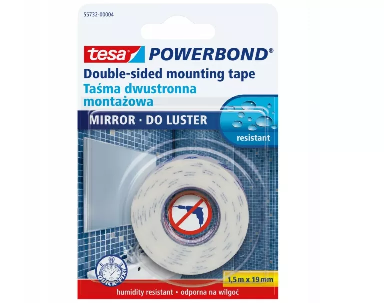 DWUSTRONNA TAŚMA TESA 55732 DO LUSTER 1,5M X 19MM