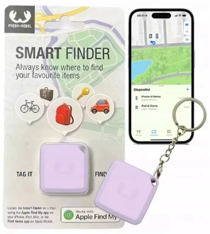 LOKALIZATOR SMART FINDER FRESH 'N REBEL APPLE FIND MY FIOLETOWY