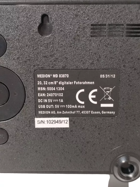 RAMKA CYFROWA MEDION MD 83870 + PILOT
