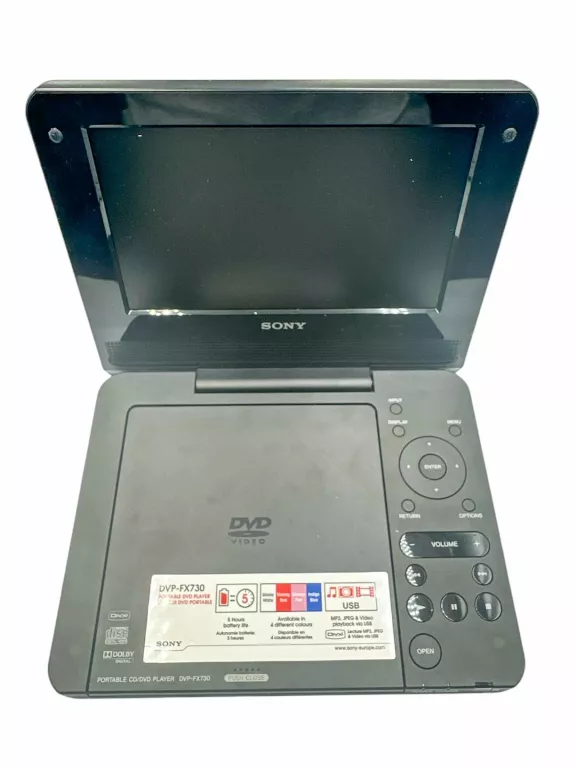 SONY DVP-FX730 7-INCH PORTABLE DVD PLAYER, BLACK