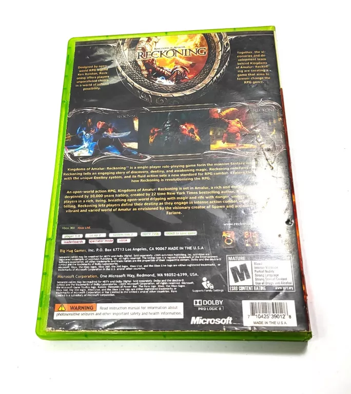 GRA NA XBOX 360 KINGDOMS OF AMALUR RECKONING