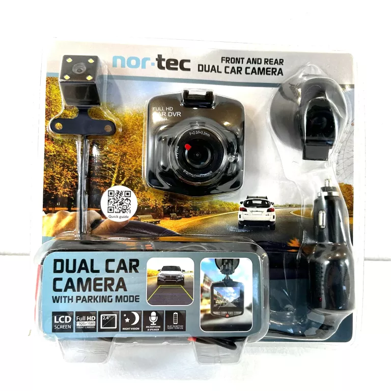 KAMERA SAMOCHODOWA NOR-TEC DUAL DASHCAM PRZÓD - TYŁ