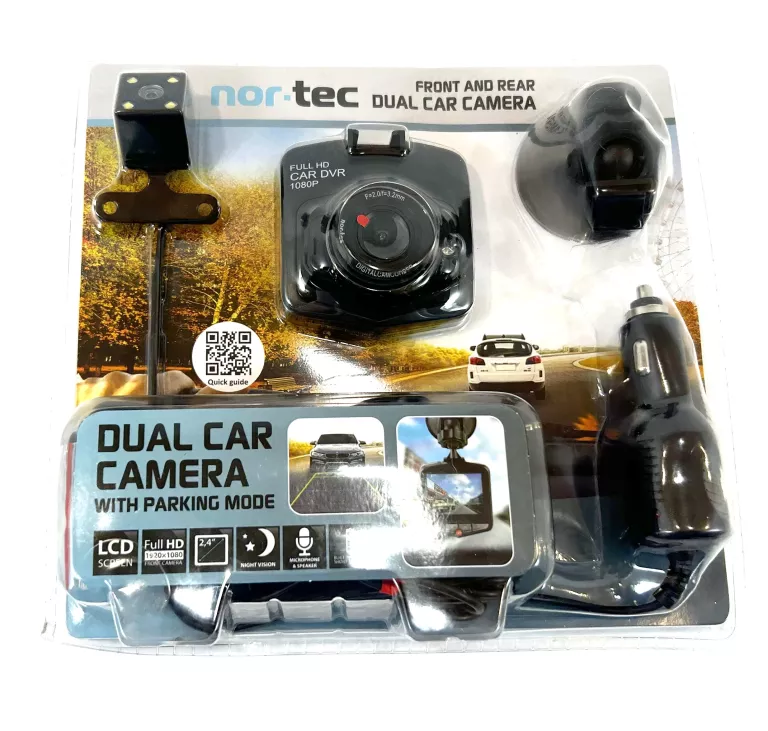 KAMERA SAMOCHODOWA NOR-TEC DUAL DASHCAM PRZÓD - TYŁ