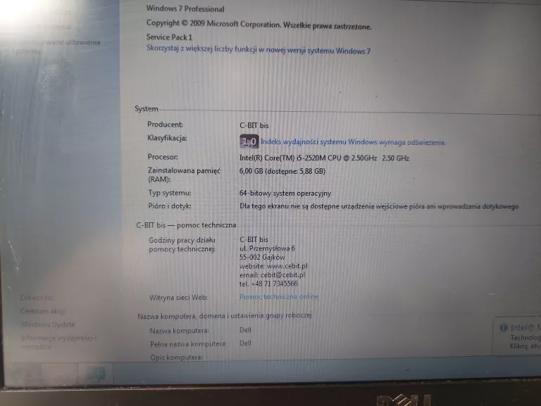 LAPTOP DELL LATITUDE E6220 12,5'' I5-2520 6GB RAM 256 GB