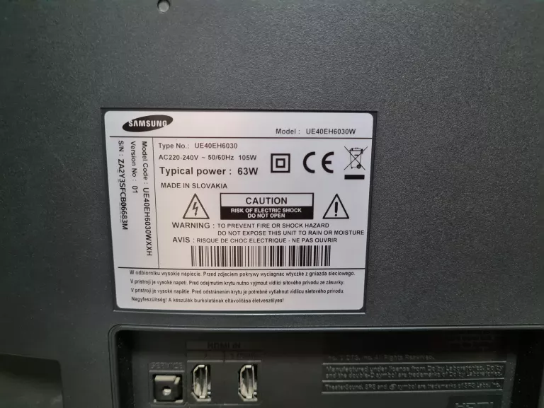 TELEWIZOR SAMSUNG UE40EH6030 + PILOT