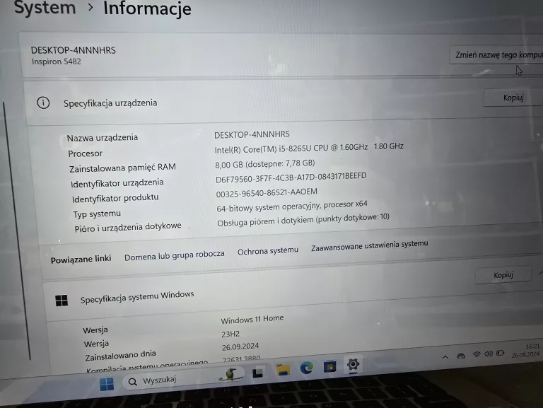 LAPTOP DELL INSPIRON P93G