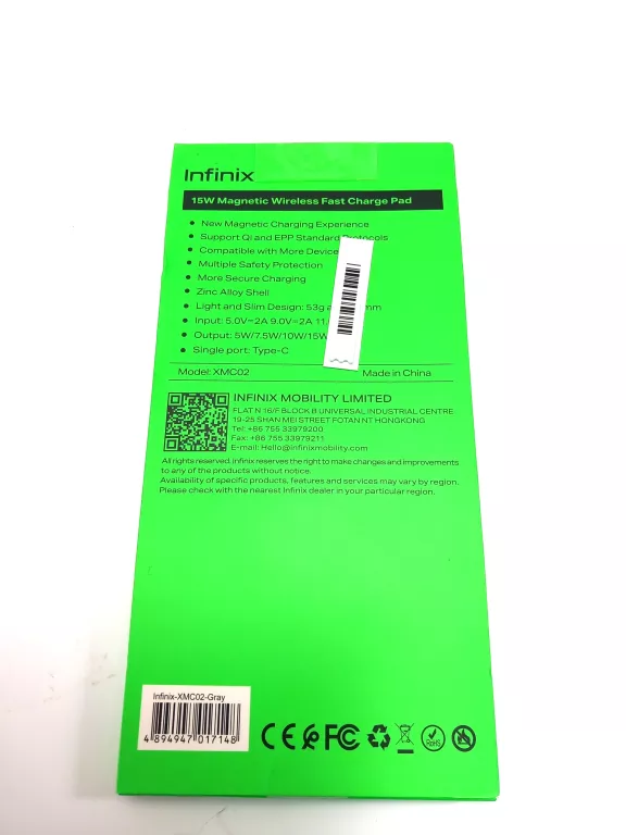 ŁADOWARKA INDUKCYJNA INFINIX 15W XMC02 IGŁA!