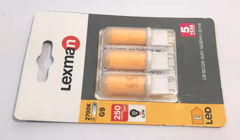 ZESTAW 3 ŻARÓWEK LEXMAN 4000K G9
