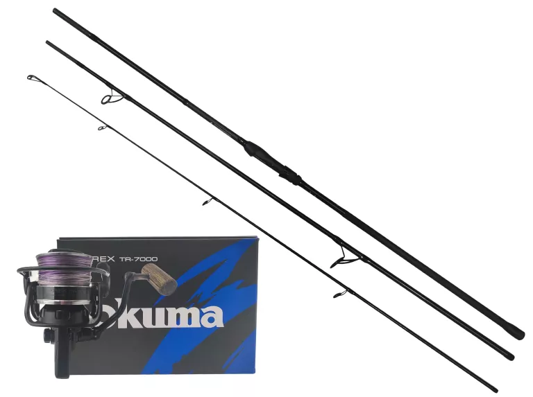 SAKANA NATORI CARP 360CM/3,00LB 3 SECT OKUMA KOŁOWROTEK KARPIOWY T-REX 700