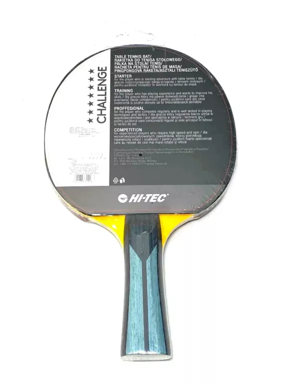RAKIETKA DO TENISA STOŁOWEGO HI-TEC CHALLENGE