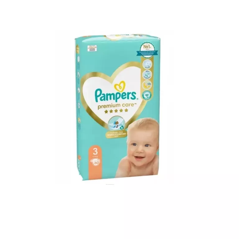 PAMPERS 3 PREMIUM CARE PIELUCHY 6-10 KG 60 SZTUK