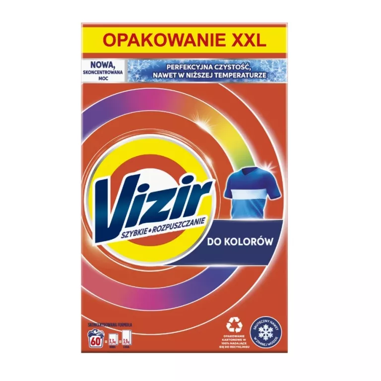 PROSZEK DO PRANIA KOLORÓW KOLOR VIZIR 3,3 KG 60 PRAŃ