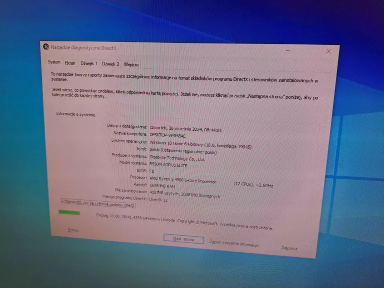KOMPUTER AORUS 21 PLUS DYSK 2TB/RAM 16GB/WIN10+ZASILACZ+PUDEŁKO