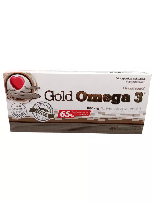 GOLD OMEGA 3 SUPLEMENT DIETY 60 KAPSUŁEK KWASY OMEGA3