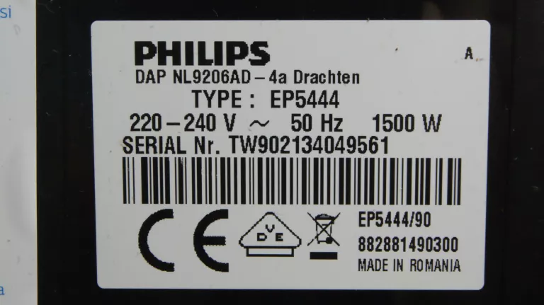 EKSPRES AUTOMATYCZNY PHILIPS LATTEGO 5400 EP5444 ZE SPIENIACZEM