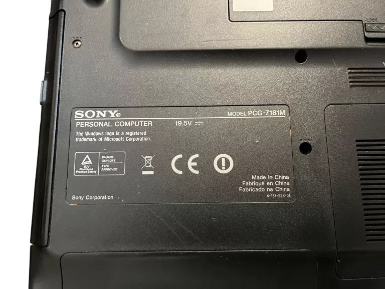 LAPTOP 15,6" SONY VAIO PCG-7181M