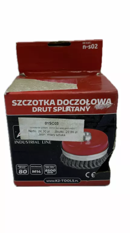 SZCZOTKA DOCZOŁOWA DRUT SPLATANY K2 N-S02