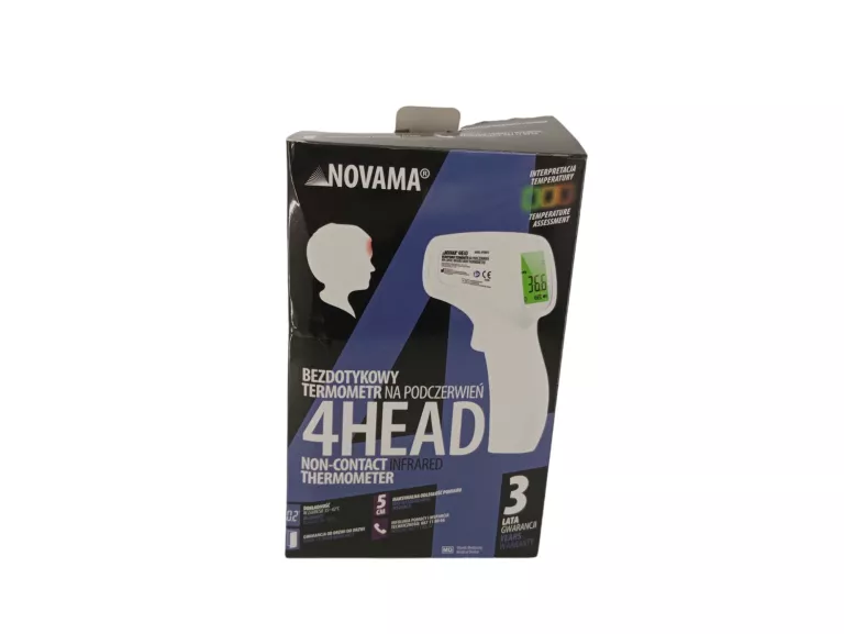 TERMOMETR BEZDOTYKOWY NOVAMA 4HEAD HTD8813 BIAŁY/GWARANCJA