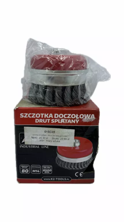 SZCZOTKA DOCZOŁOWA DRUT SPLATANY K2 N-S02