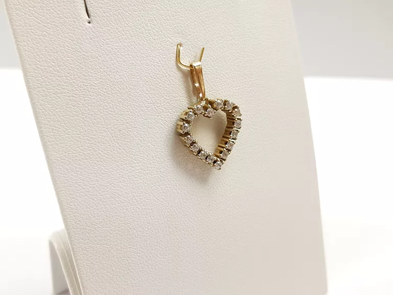 ZJAWISKOWA ZŁOTA ZAWIESZKA SERCE 333 1.84G