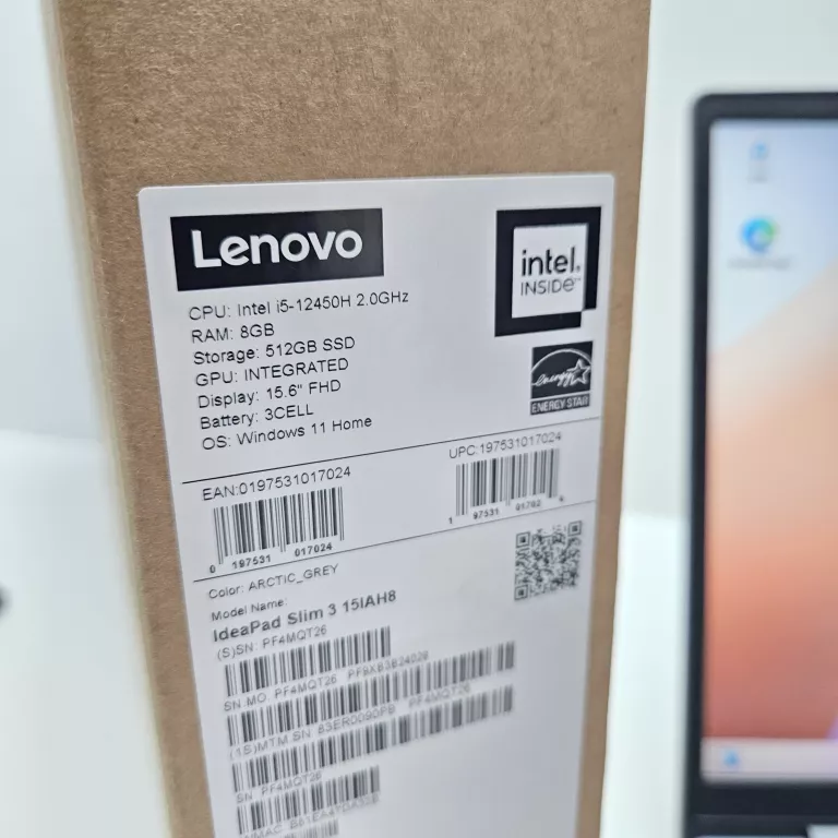 LAPTOP LENOVO IDEAPAD 3 SLIM (15IAH8) 8/512GB/INTEL I5 /PARAGON